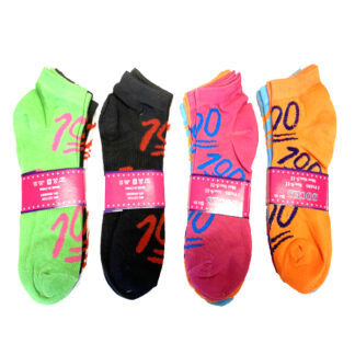 SK100-Women 100 Ankle Socks (Size 9-11) (Sold by the dozen, Assorted colors)