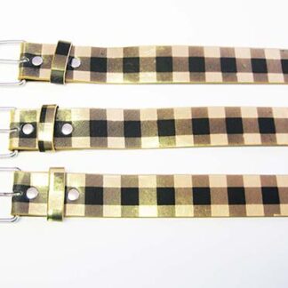 BT208GLBK- Gold & Black Checkers Belt (Dozen)
