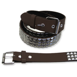 BT9812BKSL-Pyramid Studded Black & Silver (Dozen Assorted size)