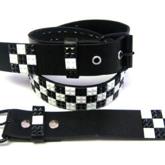 BT98321BKW-Pyramid Studded Belts(Dozen Assorted size)