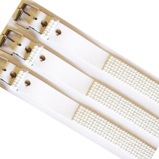 BT98321W-Pyramid Studded White Belts(Dozen Assorted size)