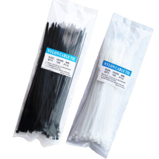 Nylon Cable Ties (8 Inch, 100Pcs) (Black or White)