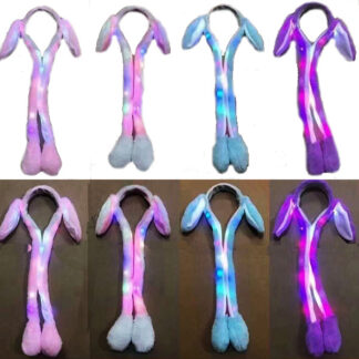 12203-2 Bunny Headband Ears Move and Light Up (Dozen Color assorted 22in)