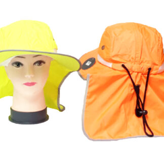 966-1 Neon Fishing Hat with Neck Cover (Assorted Color, Sold by the Dozen)