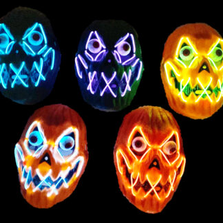 1420-19-LED Pumpkin Skull Light Up Mask (Assorted Colors)