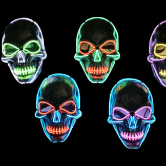 1420-2-LED Skull Light Up Mask (Assorted Colors)