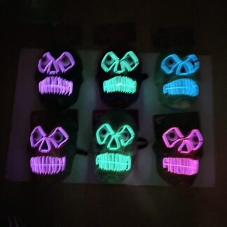 1420-20-LED Skull Light Up Mask (Assorted Colors)