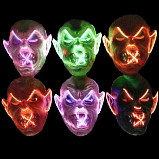 1420-21-LED Scary Light Up Mask (Assorted Colors)
