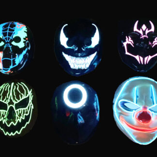 1420-24-LED Light Up Masks (Assorted Styles & Colors)