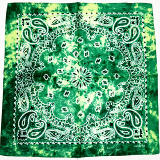 B68-Green Tie Dye Bandana (Dozen)