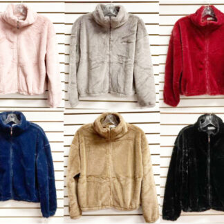 FL6411-Womens Fluffy Fleece Jacket (Assorted Colors & Sizes)