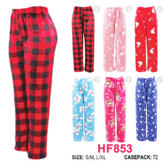 HF853-Ladies Comfy Pajama Pants (Assorted Colors & Sizes)