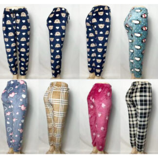 PJ2160-Ladies Plush Pajama Jogger (Assorted Colors & Sizes)