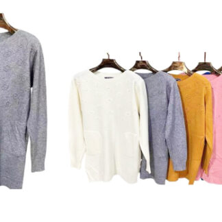 ST7261-Ladies Boat-Neck Tunic Sweater (Assorted Colors & Sizes)