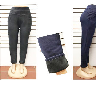 WT8714-Womens Fur Lined Denim Leggings (Assorted Colors & Sizes)
