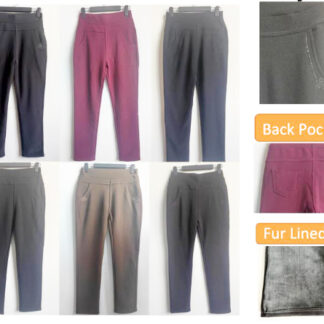 WT8716-Womens Fur Lined Pants (Assorted Colors & Sizes)