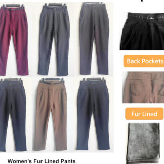 WT8717-Womens Fur Lined Pants (Assorted Colors & Sizes)