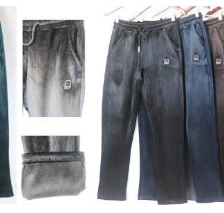 WT8726-Ladies Fur-Lined Pleated Velour Pants (Assorted Colors & Sizes)