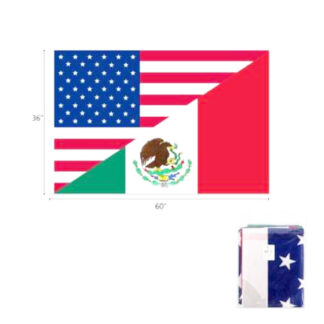 83369-Mexico/USA Flag (Sold by the Dozen)