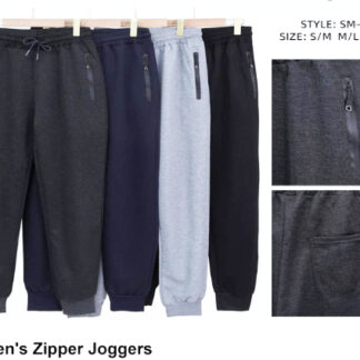 SM3118-Men's Zipper Joggers (Assorted Colors and Sizes)