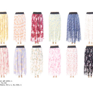AP4991-Lady Pleated Skirt (Assorted Colors and Sizes)