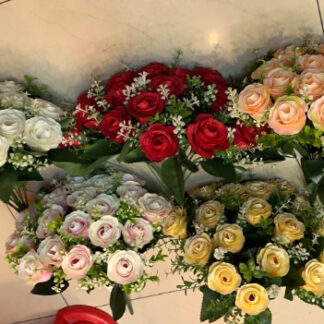 9960-18pcs Rose Flower Bundles (Assorted Colors)