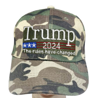 2024W-1-The Rules Have Changed Trump Hats (Sold by the Dozen, Assorted Colors)