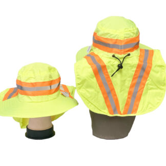 R3215A-Neon Construction Hat with Neck Cover (Sold by the Dozen)