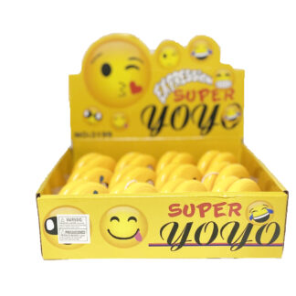 3199-Emoji Super Light Up Yo Yo In Display Case (12 Per Box)