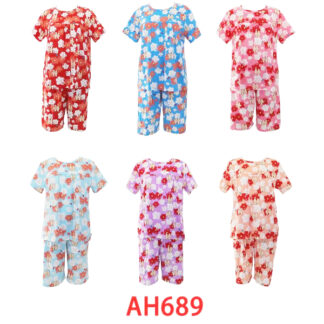 AH689-Lady 2pc Pajamas (Assorted Colors and Sizes)