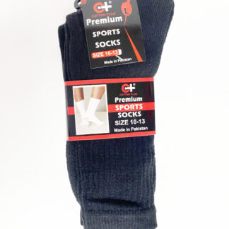 Black Crew Socks 10-13 (Sold by the Dozen)