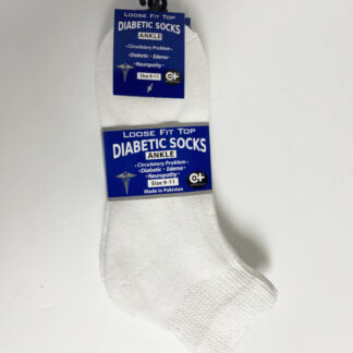 Diabetic White Ankle Socks 9-11 (Sold by the Dozen)