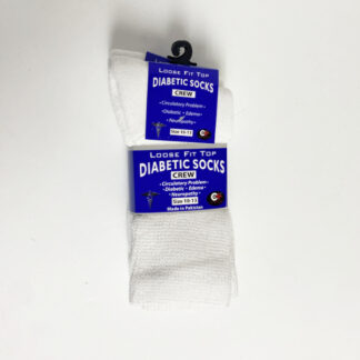 Diabetic White Crew Socks 10-13 (Sold by the Dozen)