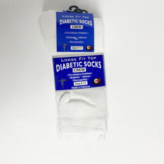 Diabetic White Crew Socks 9-11 (Sold by the Dozen)