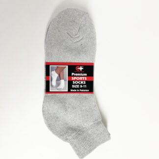 Grey Ankle Socks 9-11 (Sold by the Dozen)