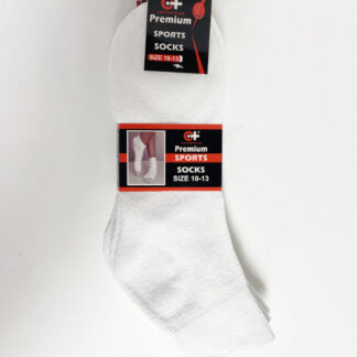 White Ankle Socks 10-13 (Sold by the Dozen)