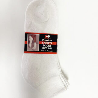 White Ankle Socks 9-11 (Sold by the Dozen)