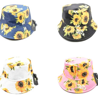 J001-788-Sunflower Bucket Hat (Assorted Colors, Sold by the Dozen)
