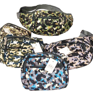 Q001-231-Camo Fanny Pack (Assorted Colors, Minimum Purchase is 12)