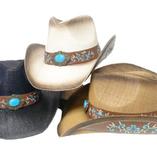 R29-Blue Jewel Cowboy Hat (Assorted Colors, Minimum Purchase is 12)