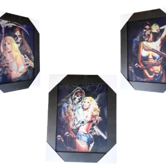 SP86503-Grim Reaper and Pretty Girl (Min-2pcs)(Size:15×19, 1.5 Pounds)