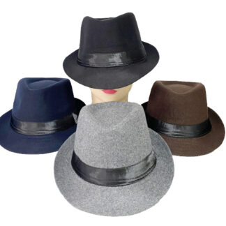 FDH914-Winter Fedora Hats (Assorted Colors, Sold by the Dozen)