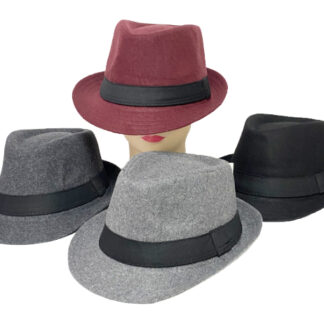 FDH920-Winter Fedora Hats (Assorted Colors, Sold by the Dozen)
