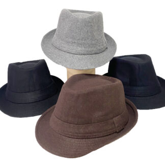 FDH921-Winter Fedora Hats (Assorted Colors, Sold by the Dozen)