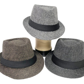 FDH924-Winter Fedora Hats (Assorted Colors, Sold by the Dozen)