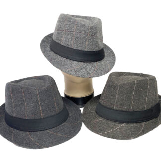 FDH926-Winter Fedora Hats (Assorted Colors, Sold by the Dozen)