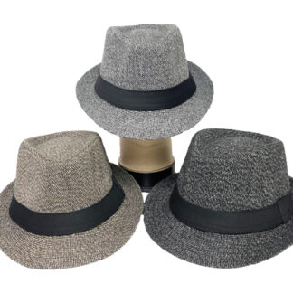 FDH927-Winter Fedora Hats (Assorted Colors, Sold by the Dozen)