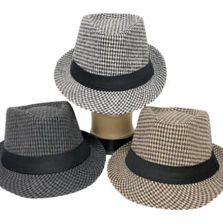 FDH928-Winter Fedora Hats (Assorted Colors, Sold by the Dozen)