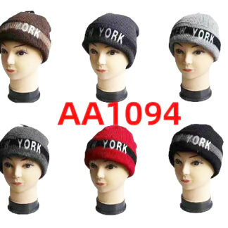AA1094-Winter New York Hat (Assorted Colors, Sold by the Dozen)