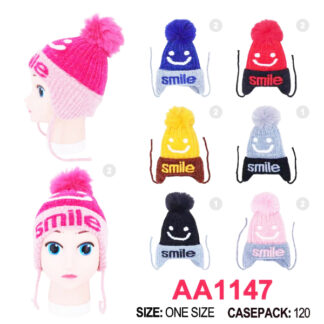 AA1147-Kids Winter Hat (Assorted Colors)
